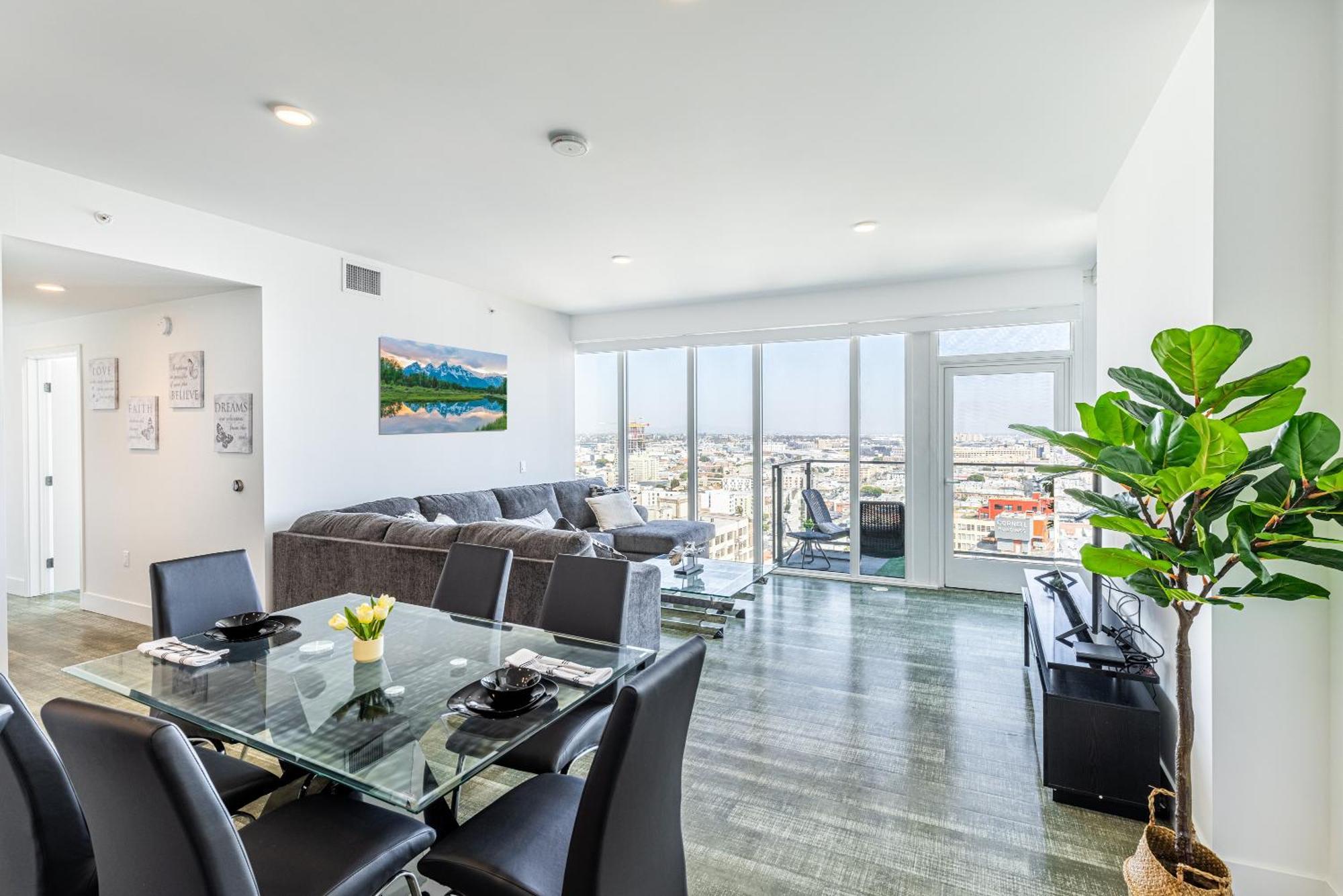 Top Floor High Rise 3 Bed Dtla Skyscraper Penthouse Los Angeles Exteriör bild