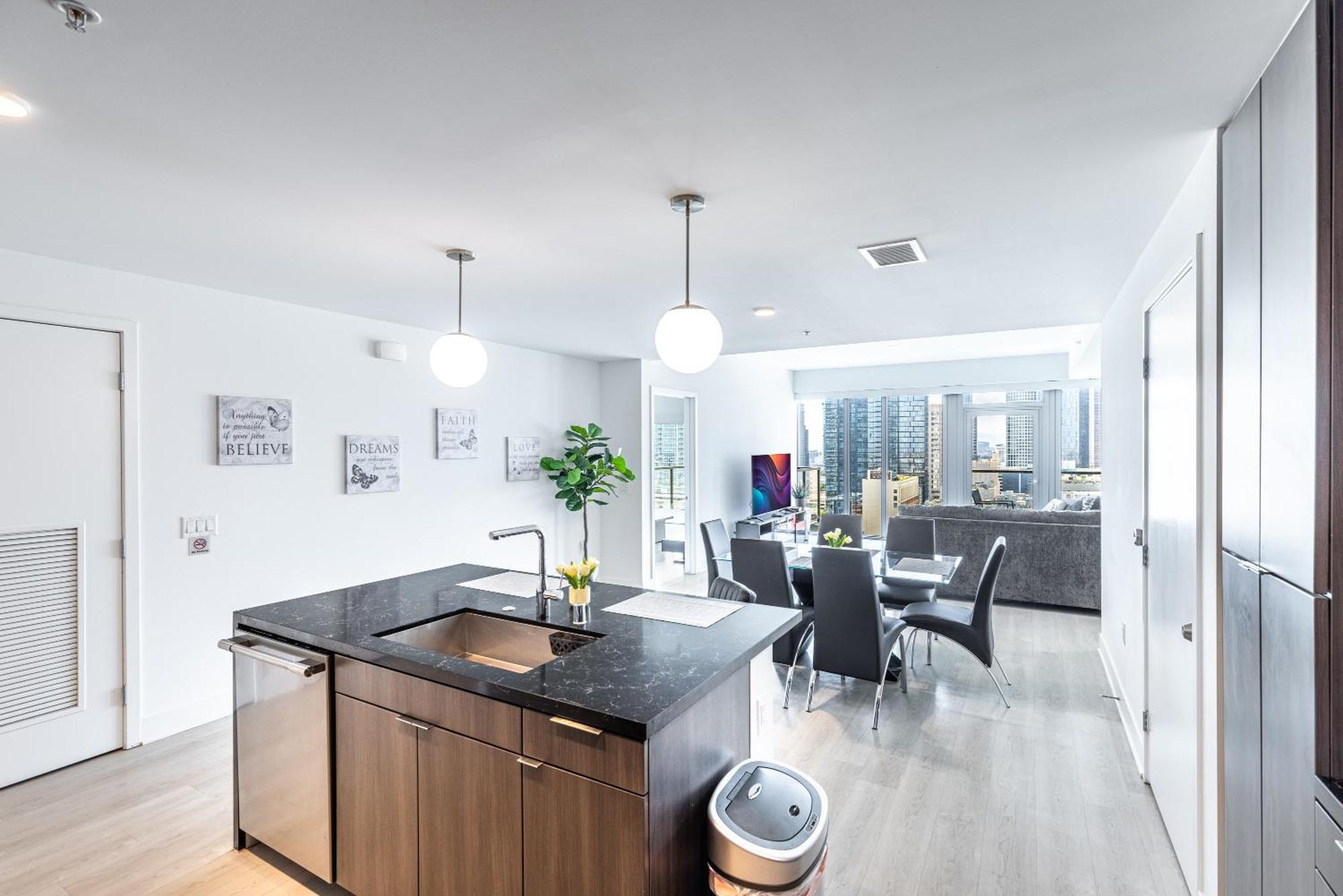 Top Floor High Rise 3 Bed Dtla Skyscraper Penthouse Los Angeles Exteriör bild